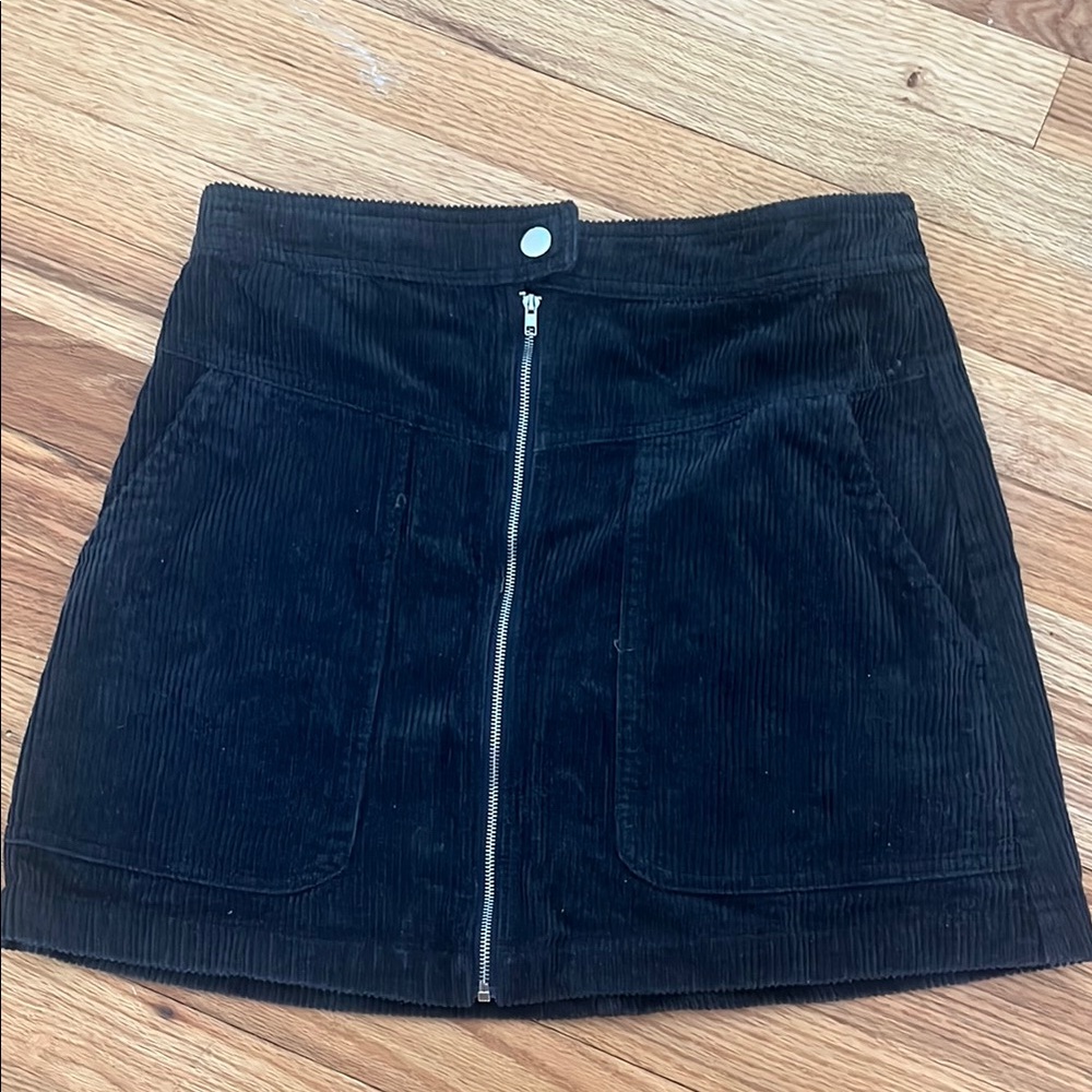 Black Corduroy Skirt